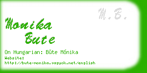 monika bute business card