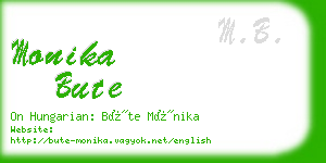 monika bute business card